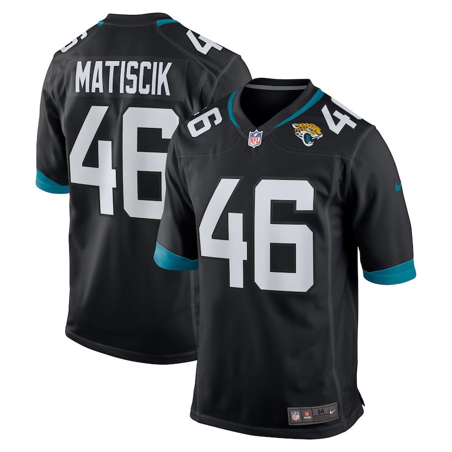 Men Jacksonville Jaguars 46 Ross Matiscik Nike Black Game NFL Jersey